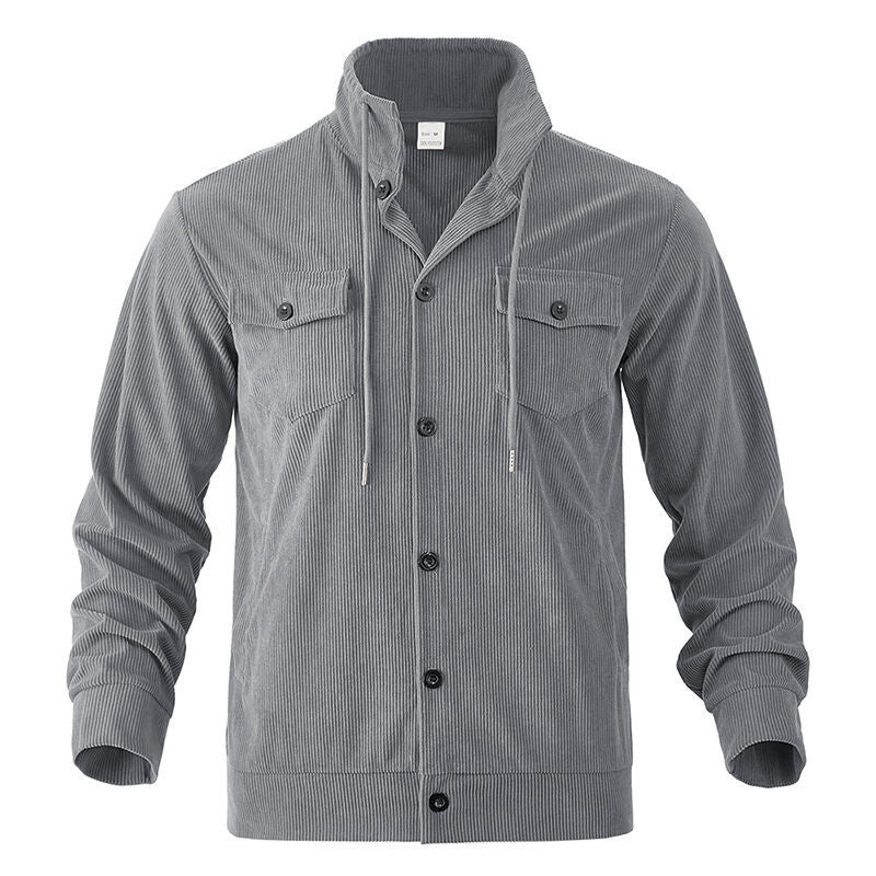 Herren Cordjacke mit verstellbarem Kordelzug und praktischen Brusttaschen Heidi-Mode