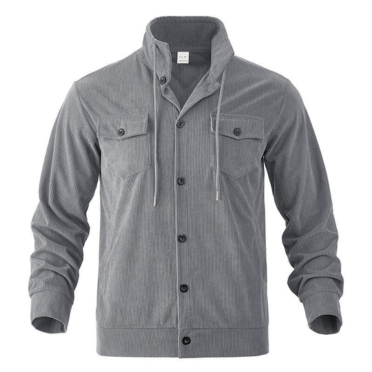 Herren Cordjacke mit verstellbarem Kordelzug und praktischen Brusttaschen Heidi-Mode