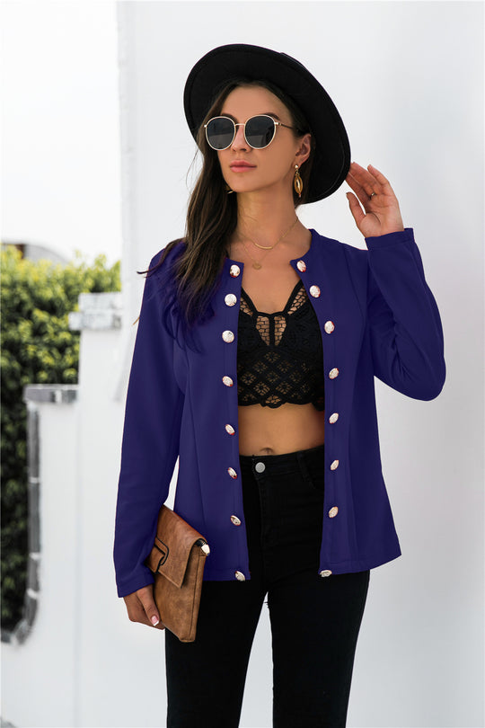 Damen Blazerjacke mit eleganten Knopfdetails und modernem Schnitt Heidi-Mode