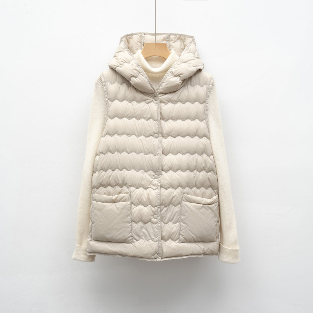 Damen Steppweste mit Kapuze Heidi-Mode