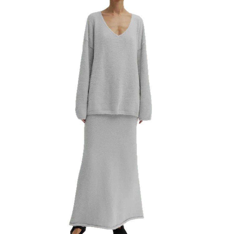 Damen Oversized Strickpullover mit hohem Bund und seitlicher Naht Heidi-Mode