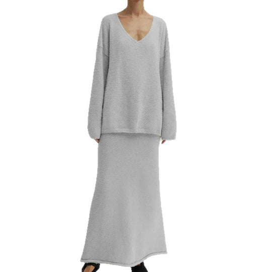 Damen Oversized Strickpullover mit hohem Bund und seitlicher Naht Heidi-Mode