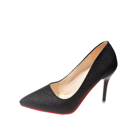 Damen Glitzernde High Heels mit elegantem spitzem Design und rutschfestem Fußbett Heidi-Mode
