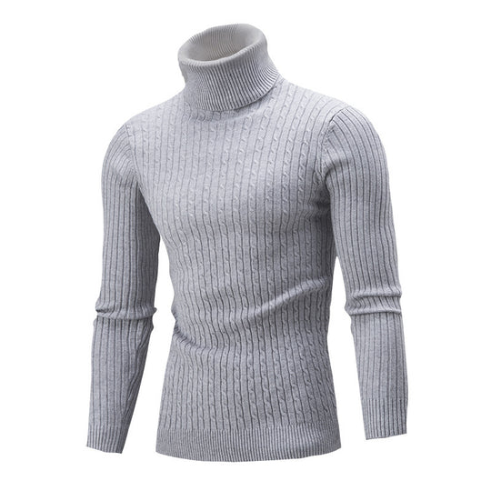 Herren rollkragen Pullover mit Zopfmuster Heidi-Mode