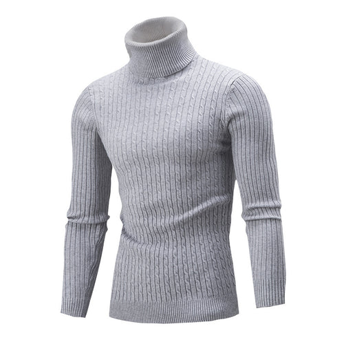 Herren rollkragen Pullover mit Zopfmuster Heidi-Mode