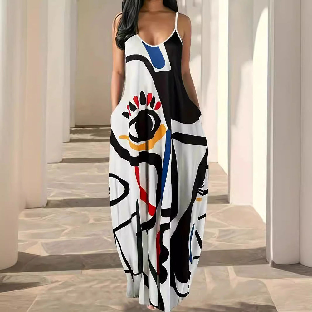 Heidi-Mode | Bedrucktes elegantes Street Style Kleid