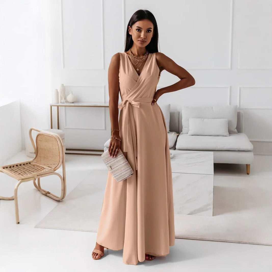 Damen elegantes Wickelkleid mit Taillengürtel Heidi-Mode