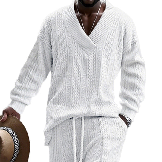 Herren Strickpullover mit modernem V-Ausschnitt und lässigem Design Heidi-Mode
