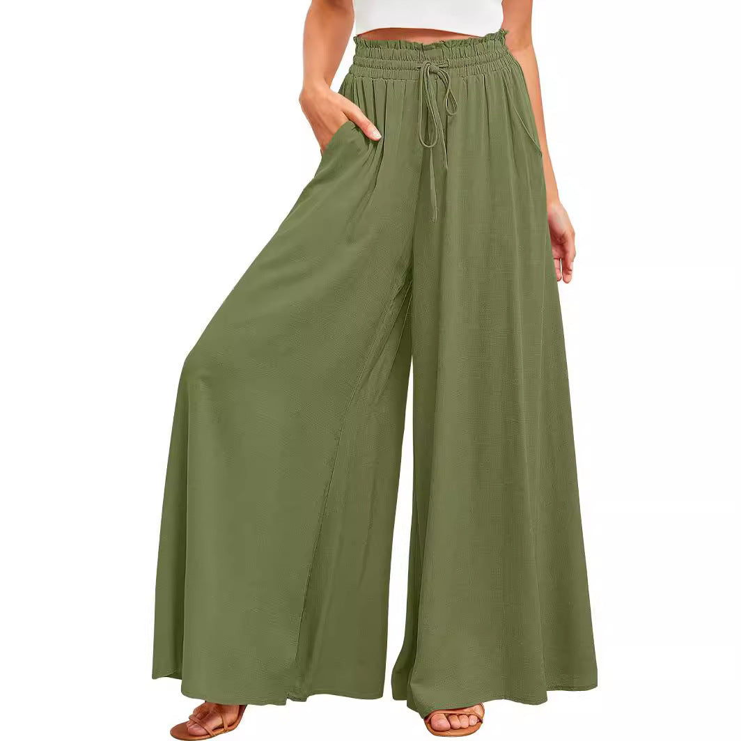 Damen Maxi-Rock mit elastischem Bund und Taschen Heidi-Mode