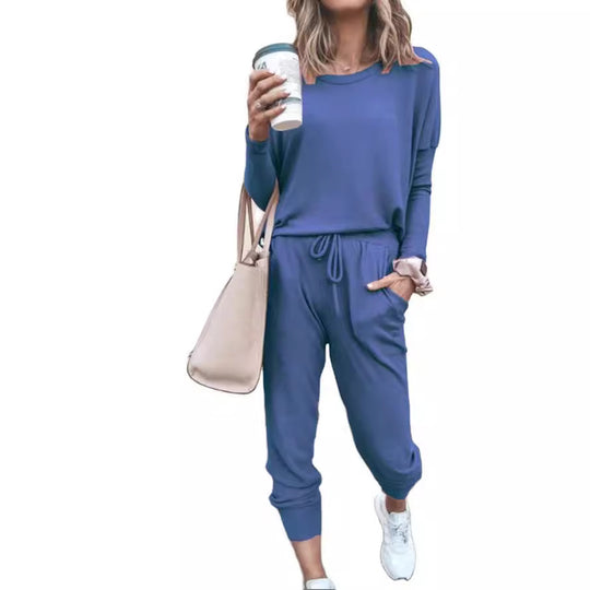 Damen Bequemer Jumpsuit mit modischem Rundhalsausschnitt und regulierbarem Bund Heidi-Mode