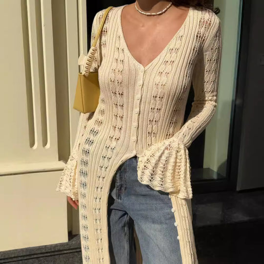 Femme Offene-Strick Duster Cardigan Heidi-Mode
