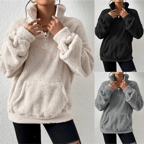 Damen kuscheliger Fleece-Pullover Heidi-Mode