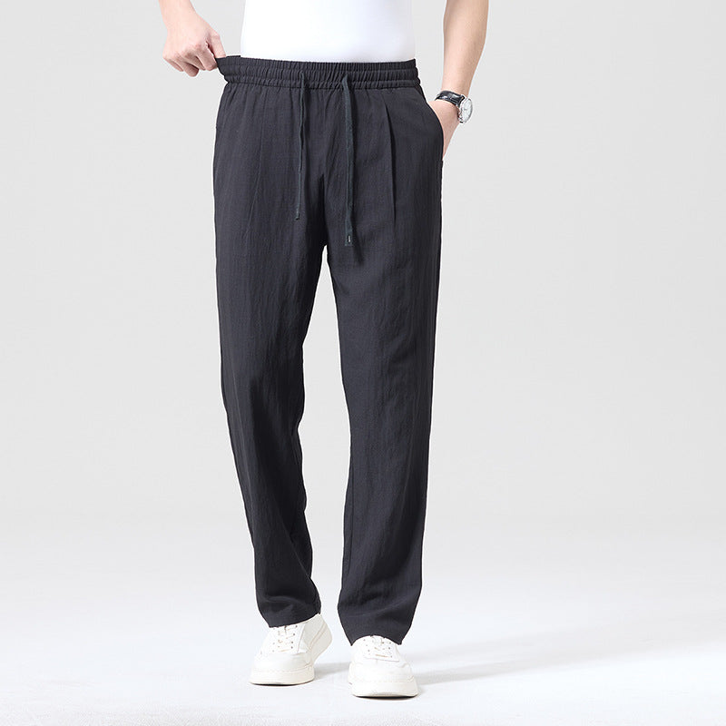 Herren lässige Leinen-Loungehose im Zen-Stil