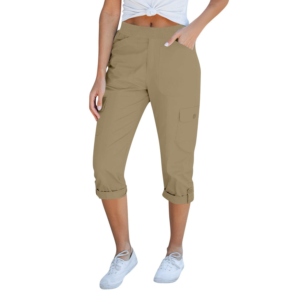 Damen Cargo-Hosen mit elastischem Bund und praktischen Taschen Heidi-Mode