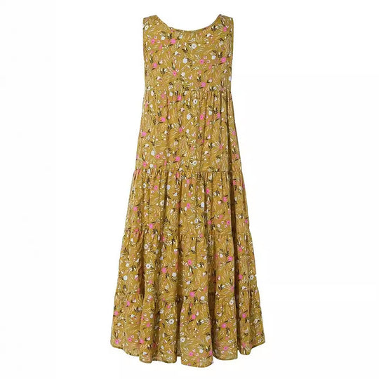 Damen Langes Freizeitkleid mit floralem Design Heidi-Mode