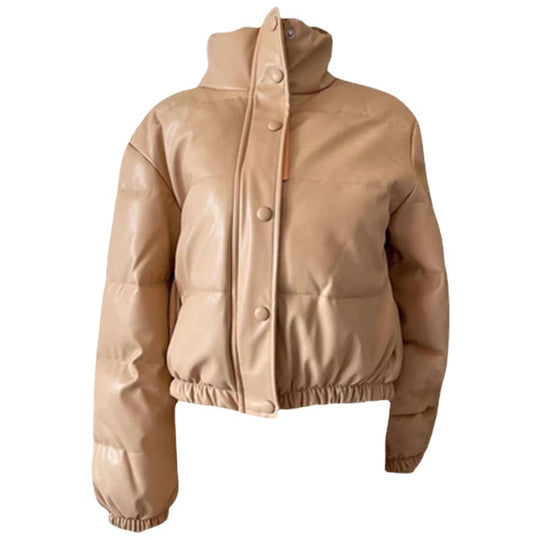 Damen Kunstleder Steppjacke Heidi-Mode