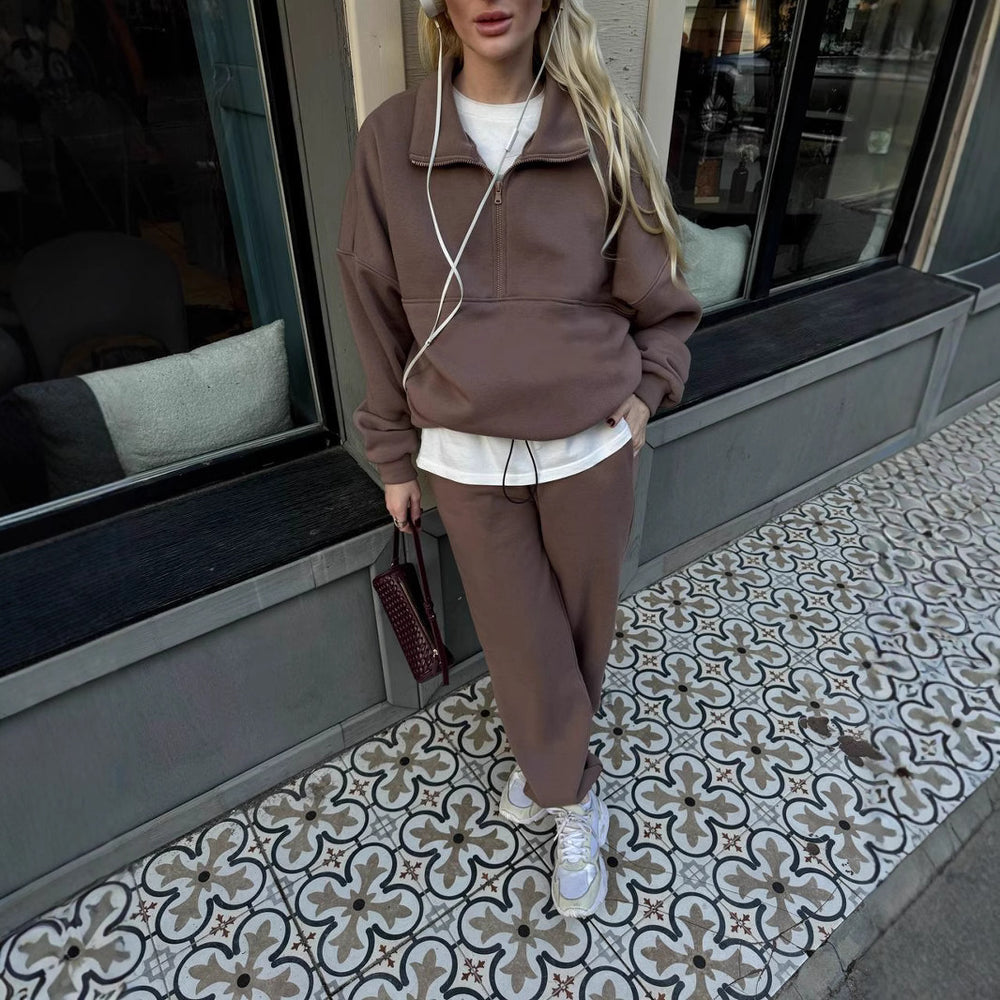 Damen Basic Oversized-Lounge-Set mit hohem Komfort Heidi-Mode