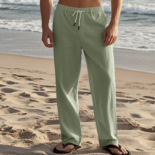 Herren Bequeme Strandhose mit elastischem Bund und praktischen Seitentaschen Heidi-Mode
