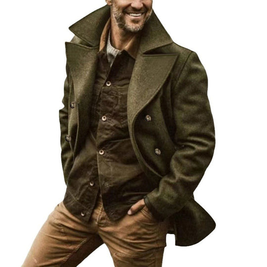 Herren Elegante Wool Peacoat Heidi-Mode