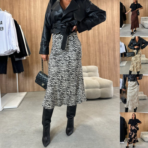 Damen modische Kunstlederjacke mit Gürtel und strukturierter Optik Heidi-Mode