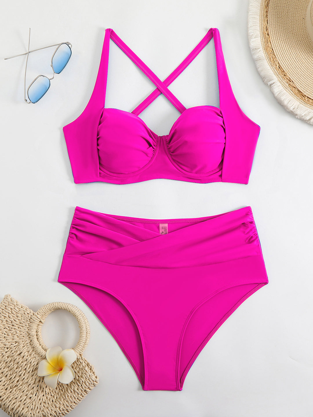 Damen Bikini-Set mit elegantem Wickel-Design und sportlichem Schnitt Heidi-Mode