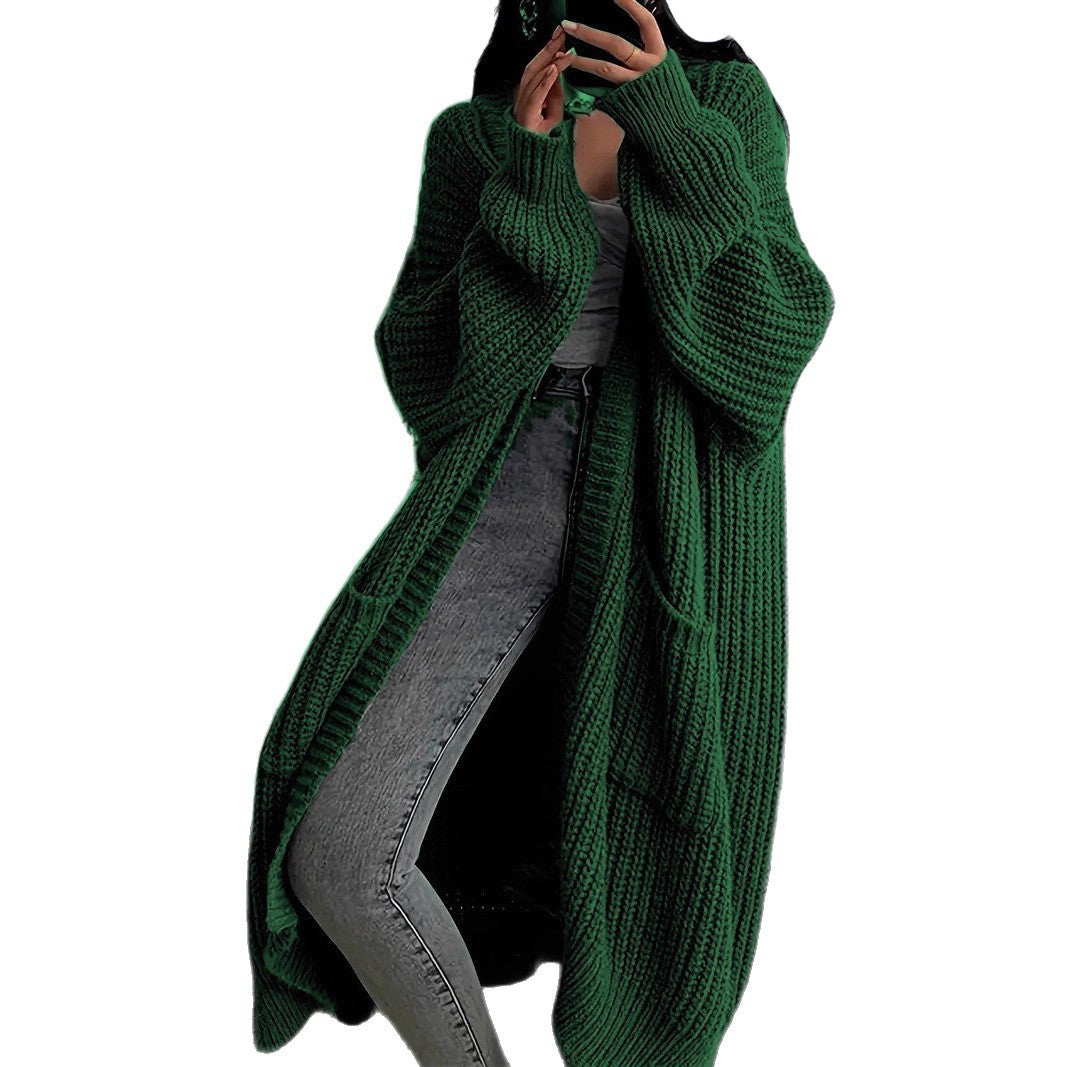 Damen Großer Strickcardigan mit offenen Ärmeln und gemütlichem Schnitt Heidi-Mode