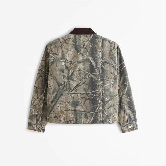Herren Freizeitjacke im modernen Camouflage-Design mit hochschließendem Kragen Heidi-Mode