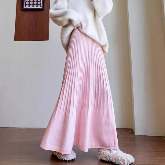 Damen eleganter Faltenrock mit hohem Bund Heidi-Mode