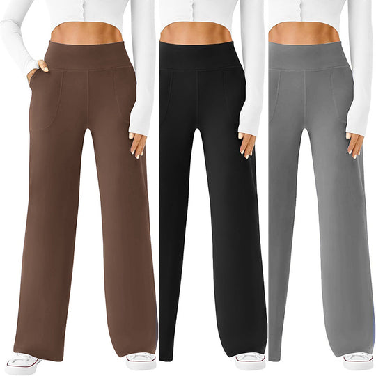 Damen bequeme Freizeithose mit seitlichen Taschen und elastischem Bund Heidi-Mode