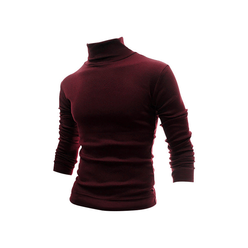 Herren eleganter Rollkragenpullover aus hochwertigem Baumwollmix Heidi-Mode