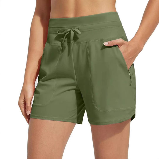 Damen Performance aktive Shorts mit integriertem Boxershorts-Futter Heidi-Mode