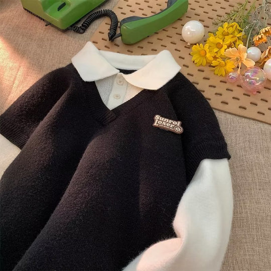 Herren Strickpoloshirt Heidi-Mode