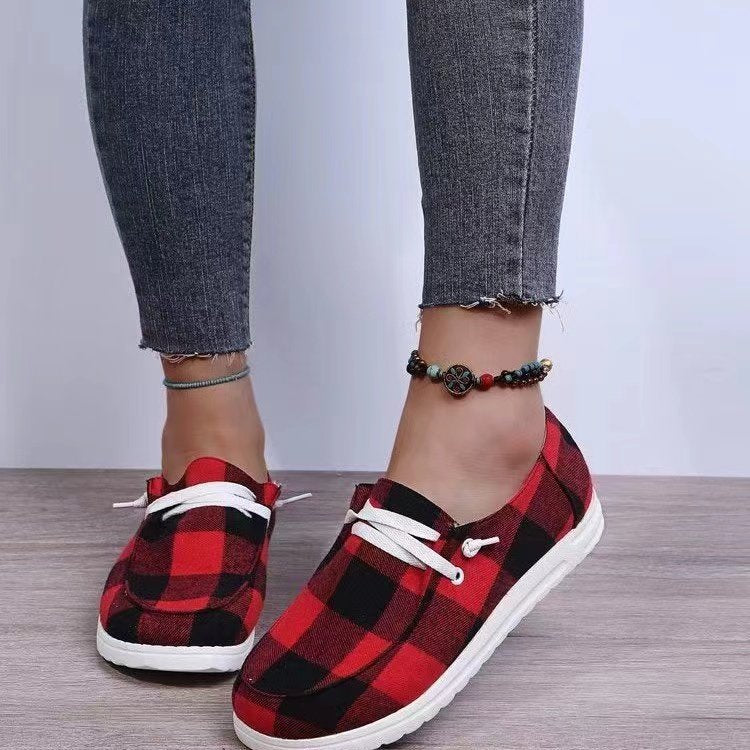 Damen Freizeit-Slip-On Schuhe mit elastischen Schnürdetails und rutschfester Sohle Heidi-Mode