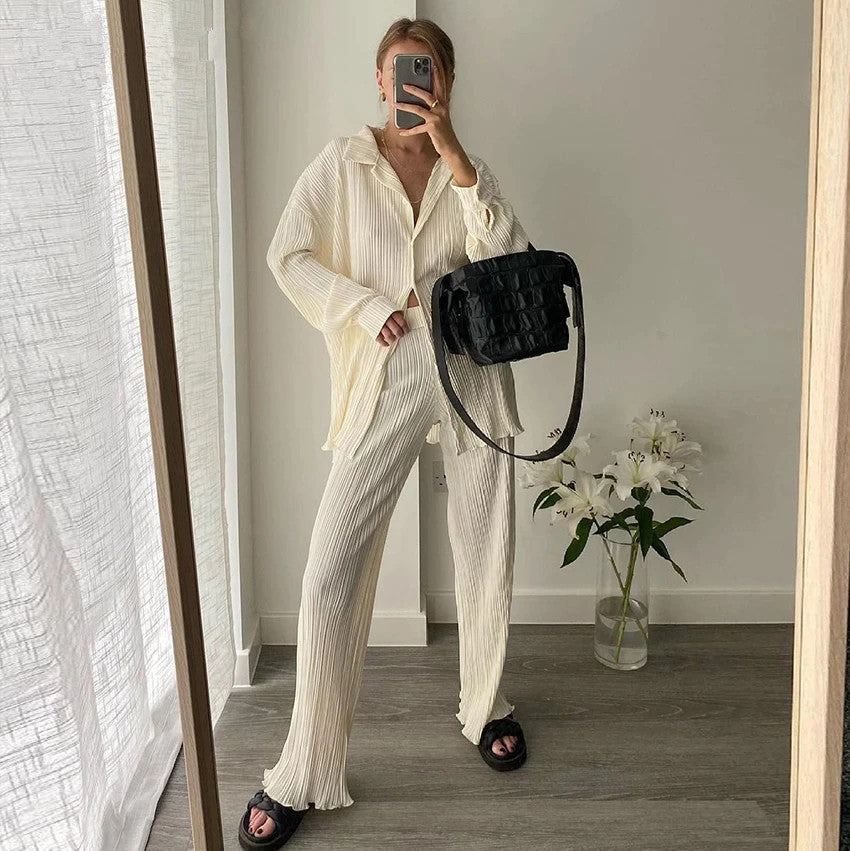 Heidi-Mode | Grauen Damen Komplett mit weitem Bein