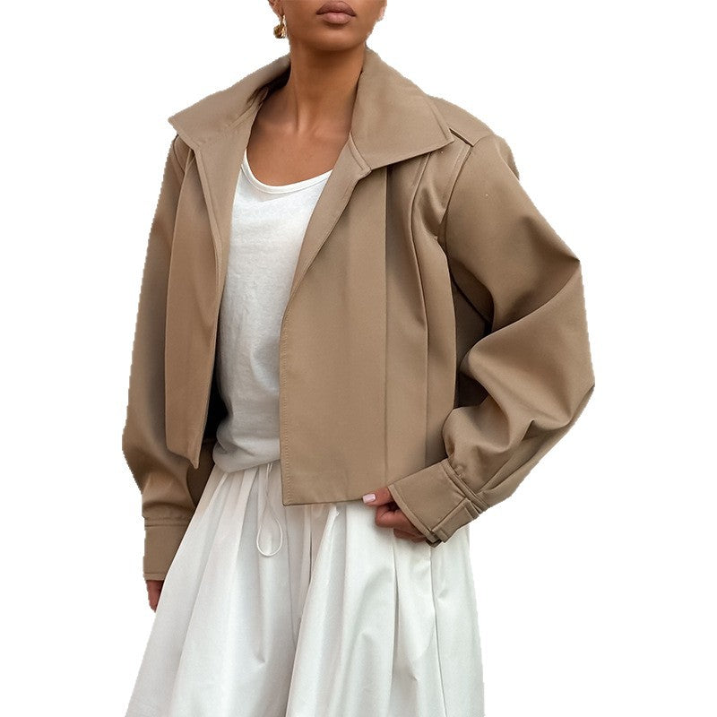 Damen cropped Jacke mit überschnittenen Schultern Heidi-Mode