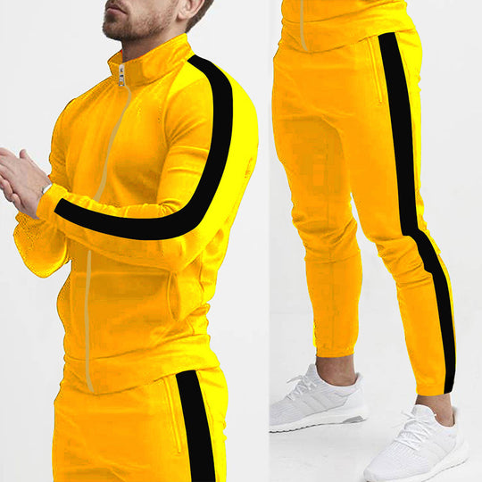 Herren Sportanzug mit praktischen Reißverschlusstaschen und atmungsaktivem Material Heidi-Mode