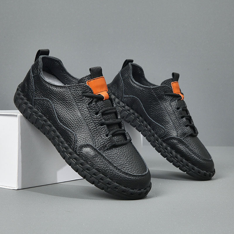 Herren Freizeit Leder Sneakers Heidi-Mode
