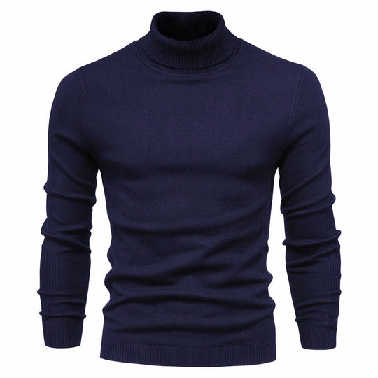 Herren Rollkragenpullover aus hochwertiger Wolle Heidi-Mode