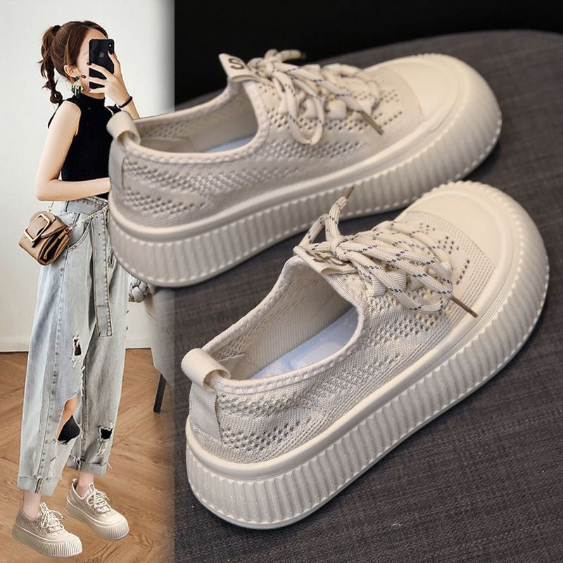 Damen Sportliche Sneaker mit atmungsaktivem Mesh-Obermaterial und rutschfester Sohle Heidi-Mode