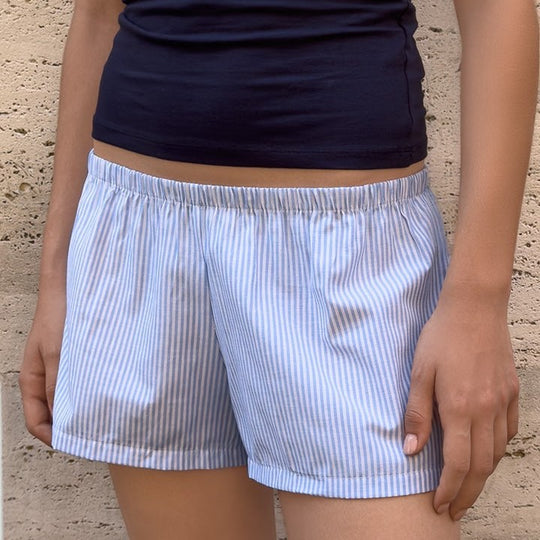 Damen Schlafshorts im gestreiften Design Heidi-Mode