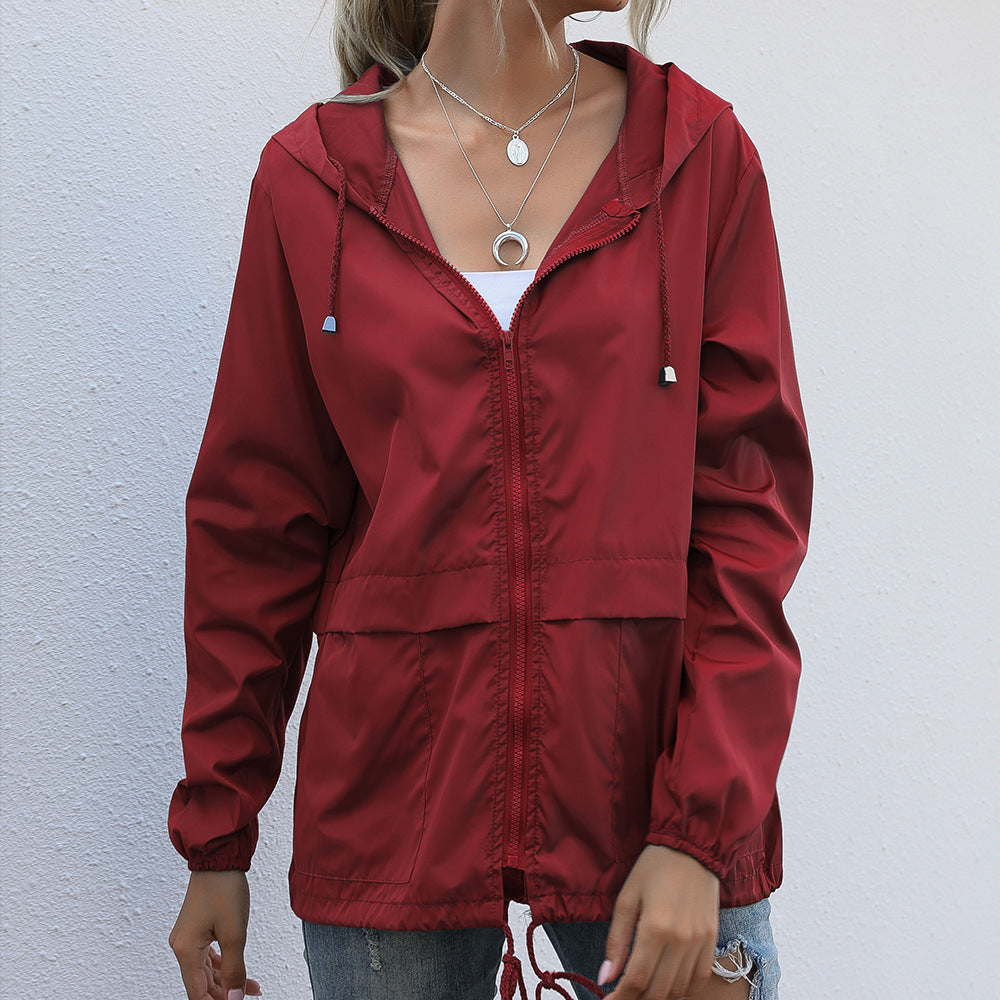 Damen Freizeitjacke mit verstellbarem Kordelzug und leichtem Material Heidi-Mode