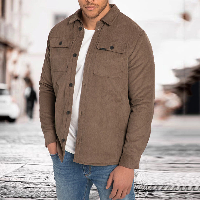 Herren Cordjacke mit praktischen Brusttaschen und modernem Schnitt Heidi-Mode