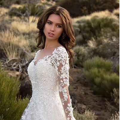 Heidi-Mode | Elegante weiße Braut Hochzeitskleid