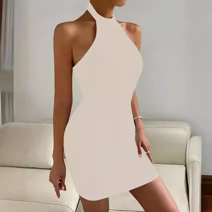 Damen Figurbetontes Minikleid mit hohem Kragen und Rippstruktur Heidi-Mode