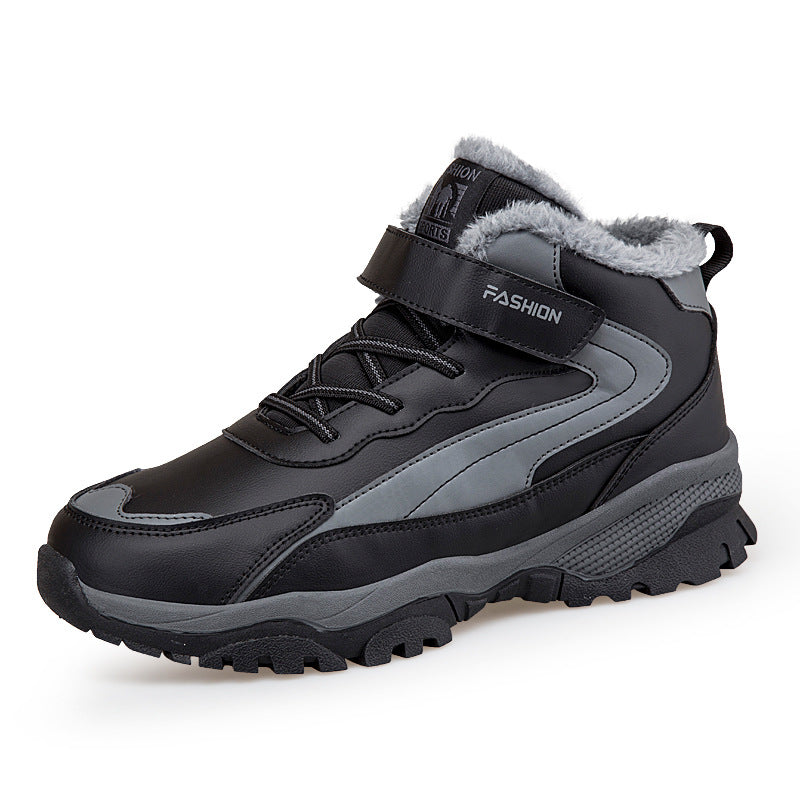 Damen Warm gefütterte Winterstiefel mit rutschfester Sohle und verstellbarem Klettverschluss Heidi-Mode