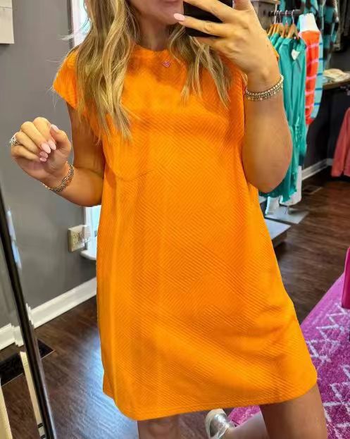 Damen lässiges T-Shirt-Kleid mit einem stilvollen strukturierten Design Heidi-Mode
