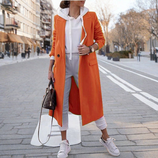 Damen eleganter trenchcoat mit Kapuze Heidi-Mode