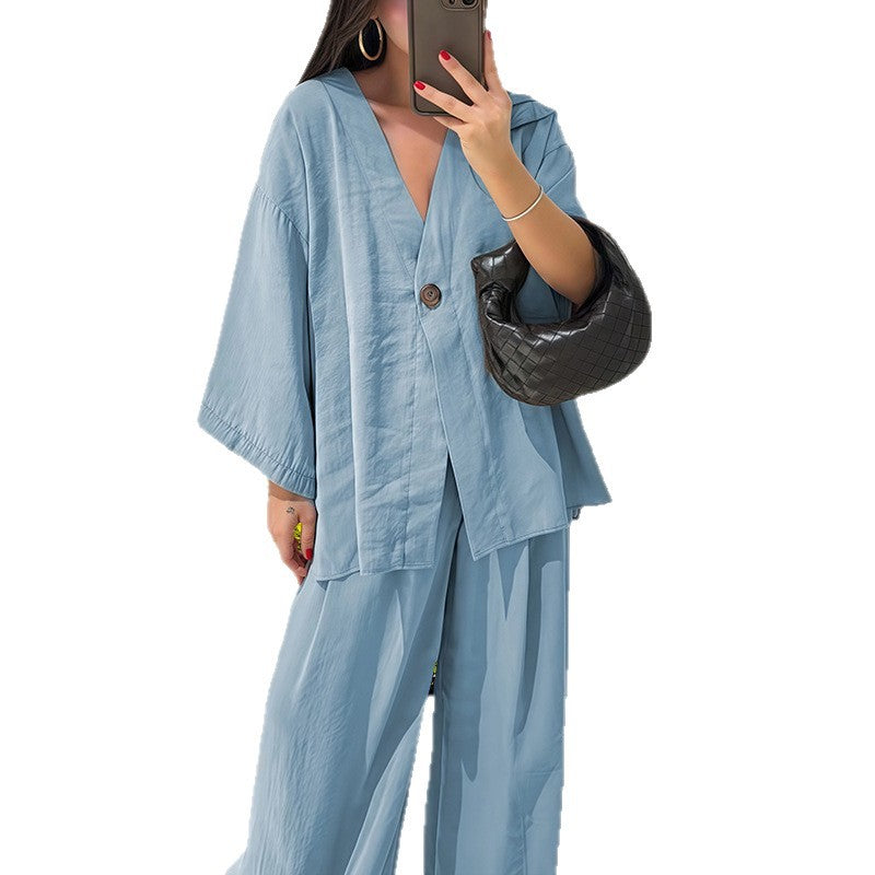 Damen Elegante Kimono-Jacke mit weiten Ärmeln und lockerer Passform Heidi-Mode