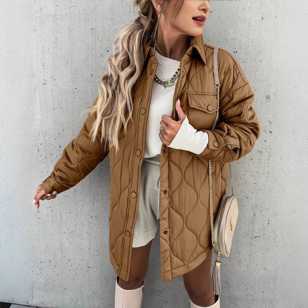 Damen Steppjacke im lässigen Oversized-Stil Heidi-Mode