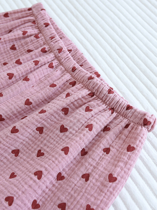 Heidi-Mode | Kurzarm Baumwolle Pyjama Set für Damen
